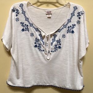 Embroidered boho top